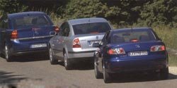 Vectra, Passat ir Mazda 6
